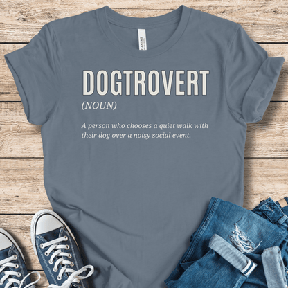 T-Shirt Steel Blue / XS Dogtrovert Definition Tshirt