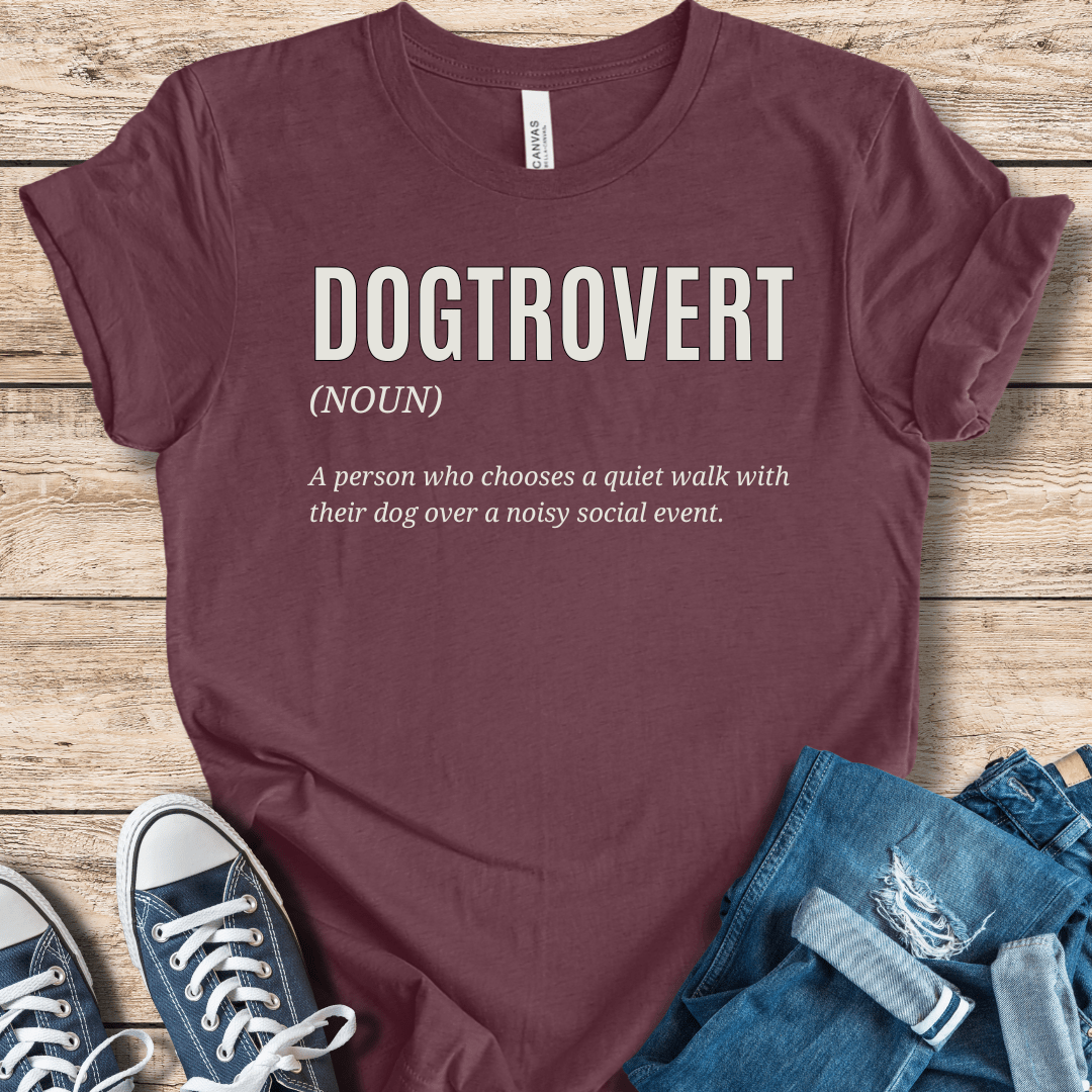 T-Shirt Heather Maroon / XS Dogtrovert Definition Tshirt