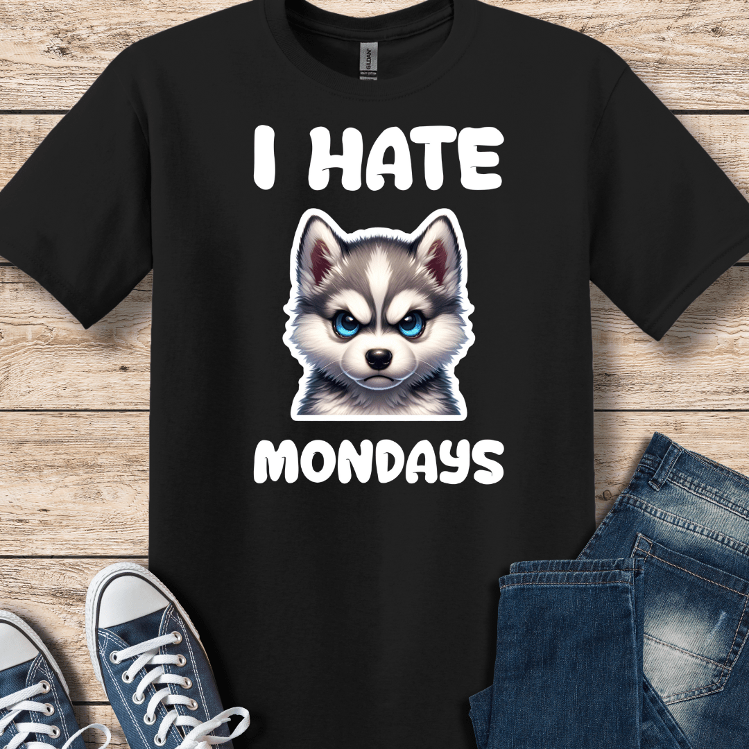 T-Shirt Black / S I Hate Mondays-Klee Kai Shirt