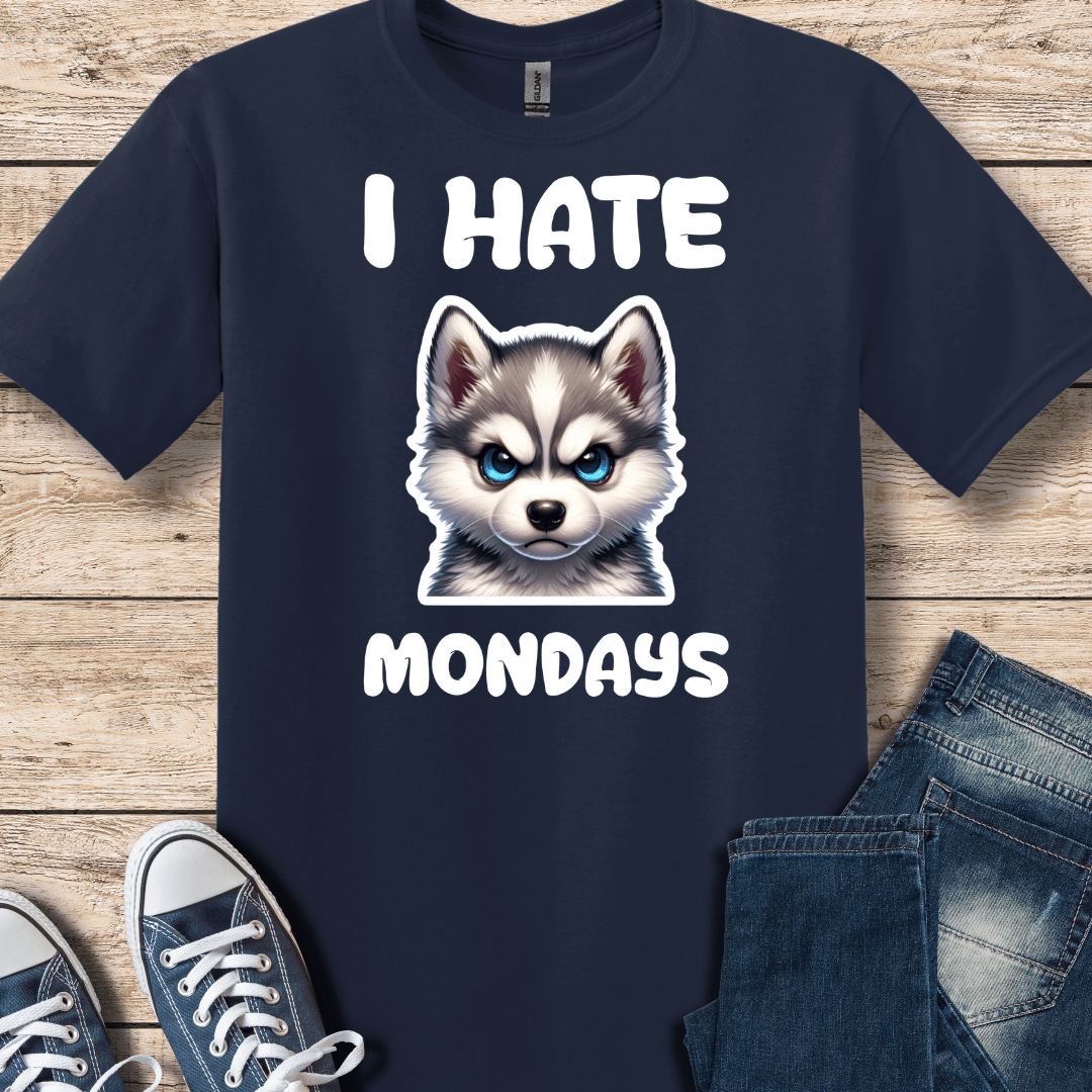 T-Shirt Navy / S I Hate Mondays-Klee Kai Shirt