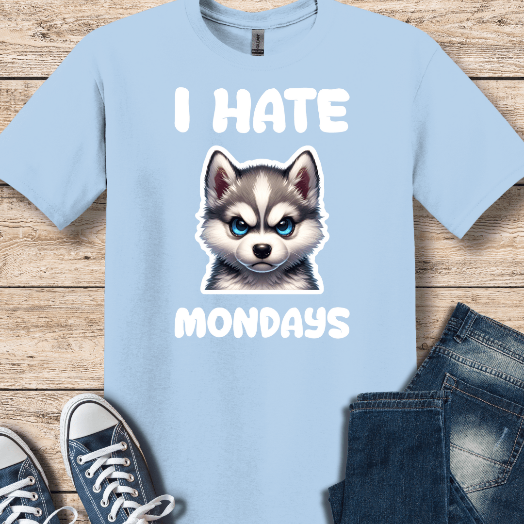 T-Shirt Light Blue / S I Hate Mondays-Klee Kai Shirt