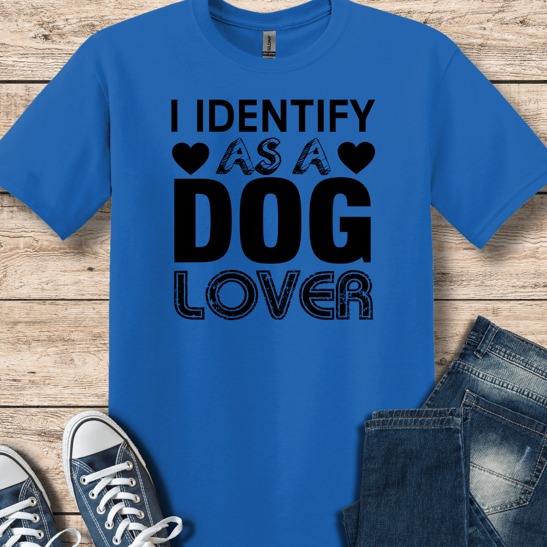 T-Shirt Royal / XS I Identify As A DOG Lover T-Shirt