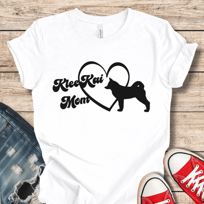 T-Shirt White / XS Klee Kai Dog Mom Retro Vibes Tee