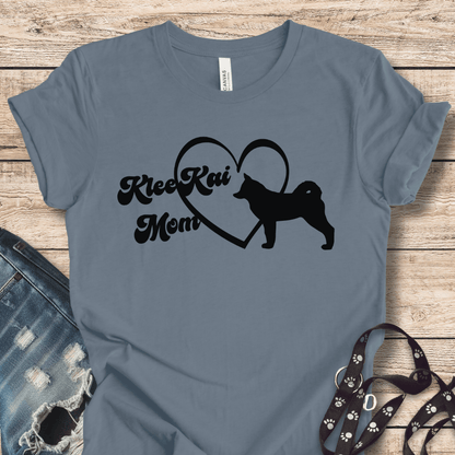 T-Shirt Steel Blue / XS Klee Kai Dog Mom Retro Vibes Tee