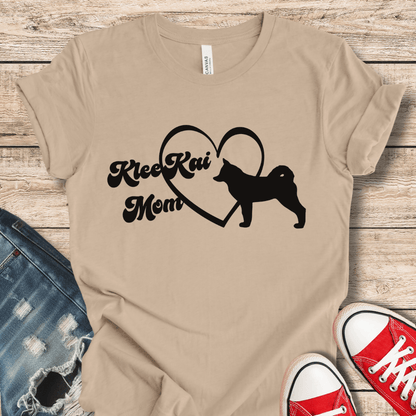 T-Shirt Tan / XS Klee Kai Dog Mom Retro Vibes Tee