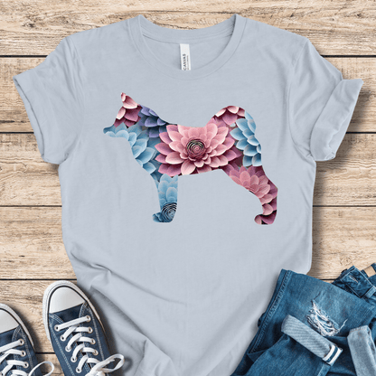 T-Shirt Light Blue / XS Klee Kai Flower Shirt