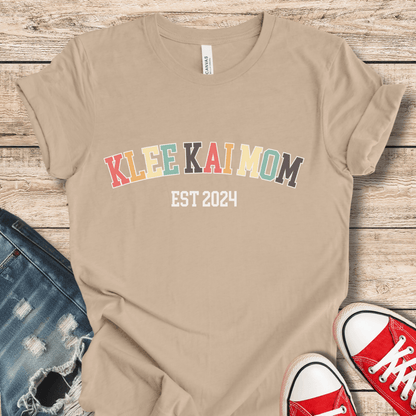 T-Shirt Tan / XS Klee Kai Mom EST 2024 Tee