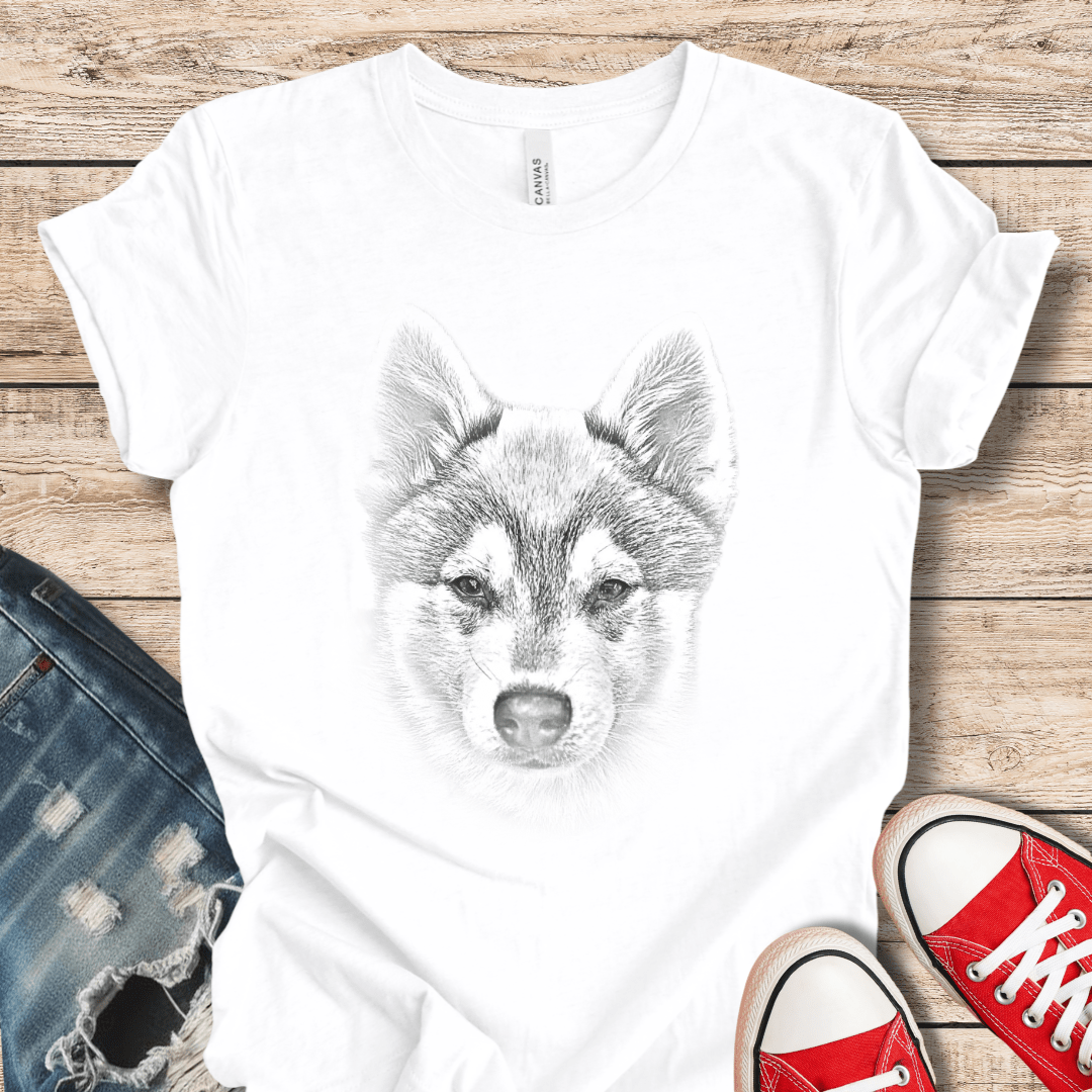 T-Shirt White / XS Klee Kai Sketch Style Tee