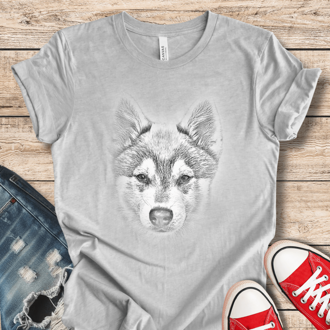 T-Shirt Athletic Heather / XS Klee Kai Sketch Style Tee