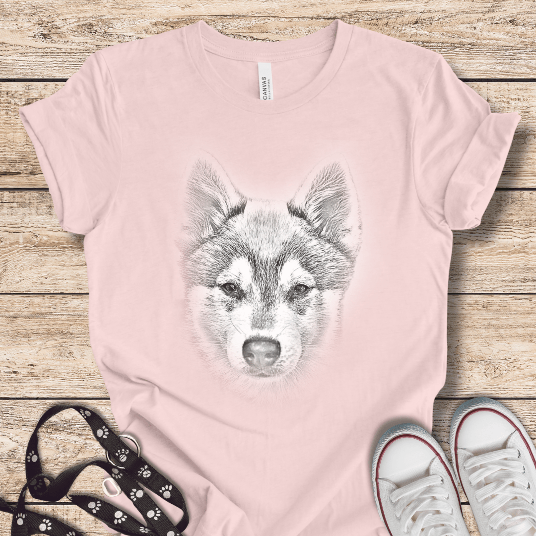 T-Shirt Soft Pink / XS Klee Kai Sketch Style Tee