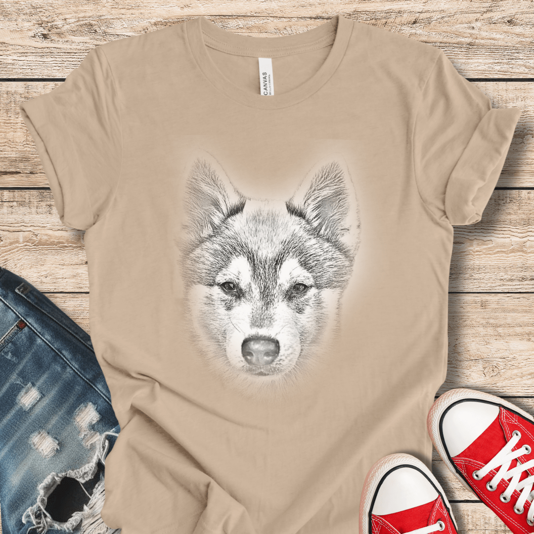 T-Shirt Tan / XS Klee Kai Sketch Style Tee