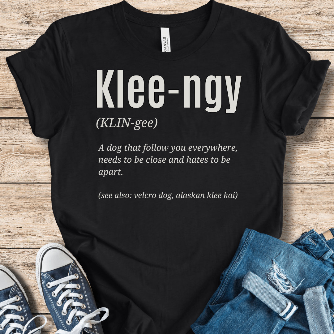 T-Shirt Black / XS Klee-ngy Definition Tee – The Perfect Velcro Dog Shirt