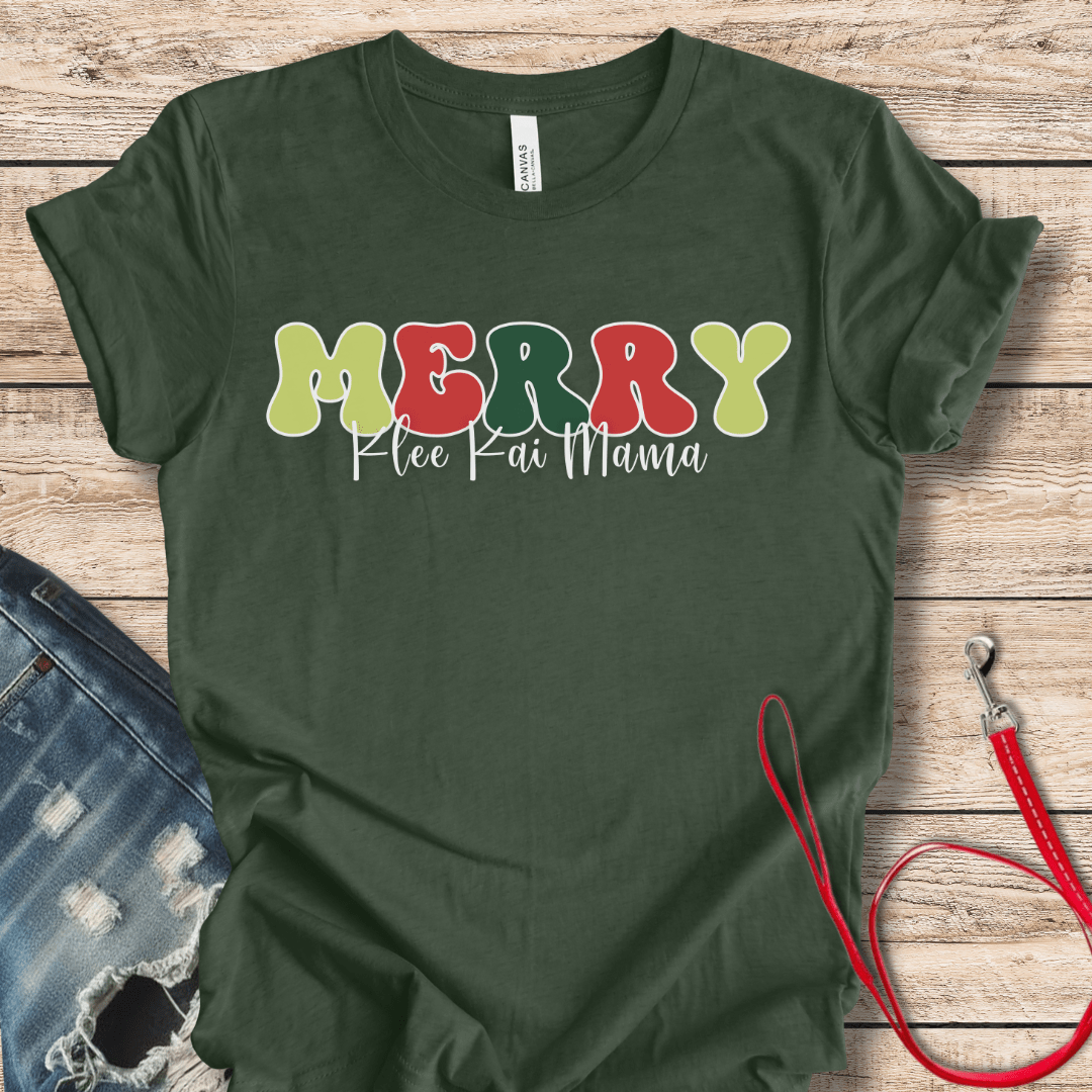 T-Shirt Heather Forest / XS Merry Klee Kai Mama (Green) Tee