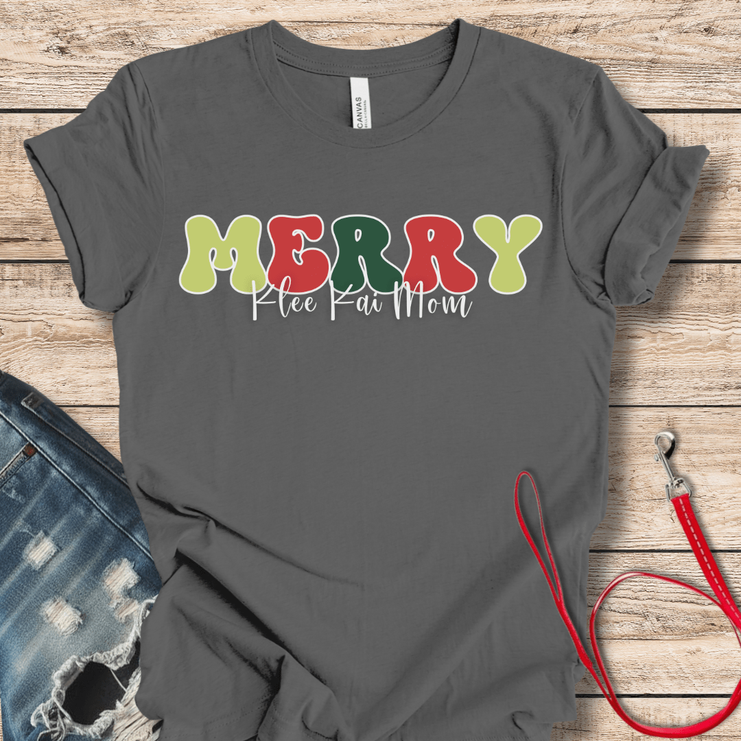 T-Shirt Asphalt / XS Merry Klee Kai Mom (Green) Tee