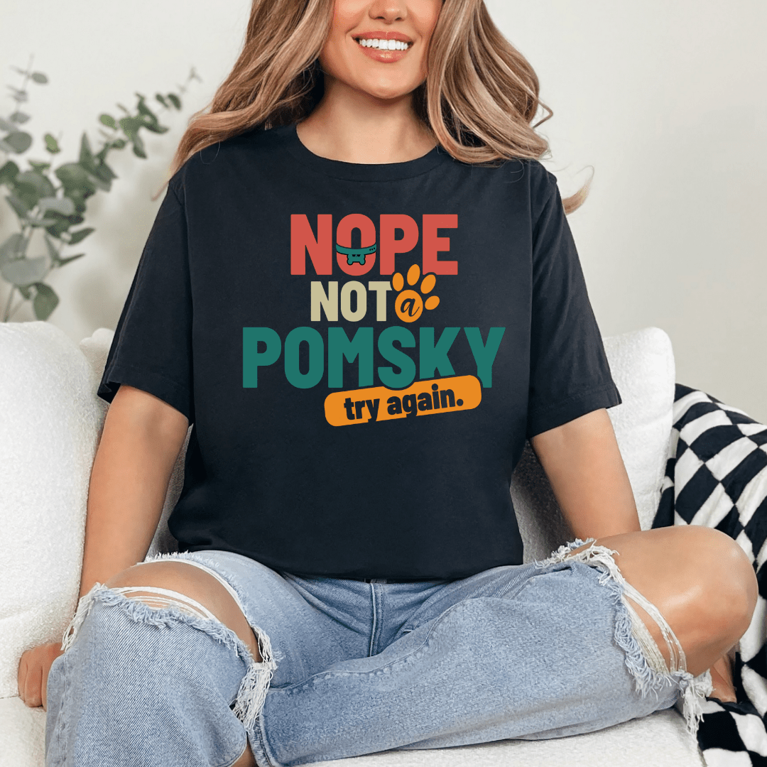 T-Shirt Nope Not A Pomsky. Try Again! Funny Klee Kai Shirt