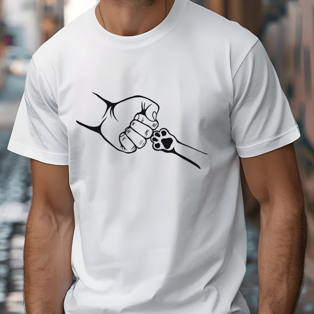 T-Shirt White / XS Paw Fist Bump T-Shirt