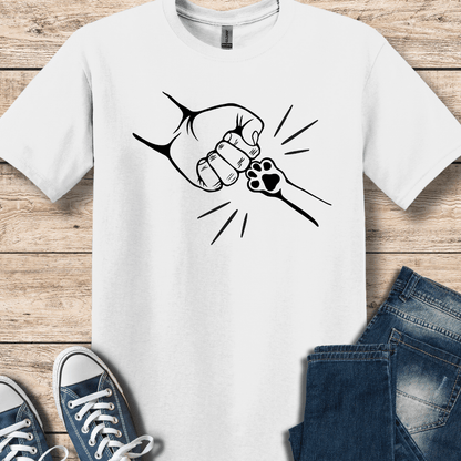 T-Shirt White / S Paw Fist Bump T-Shirt