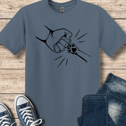 T-Shirt Stone Blue / S Paw Fist Bump T-Shirt