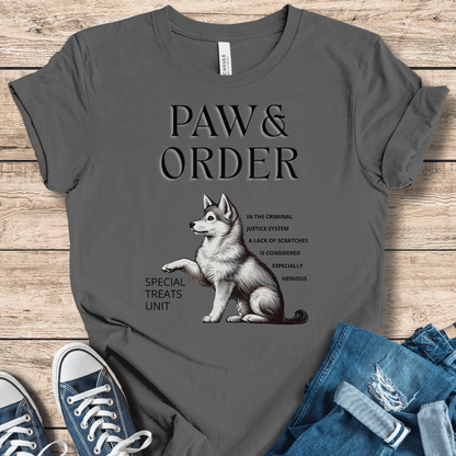 T-Shirt Asphalt / XS Paw & Order Funny Klee Kai T-Shirt