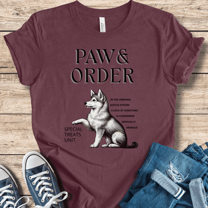 T-Shirt Heather Maroon / XS Paw & Order Funny Klee Kai T-Shirt