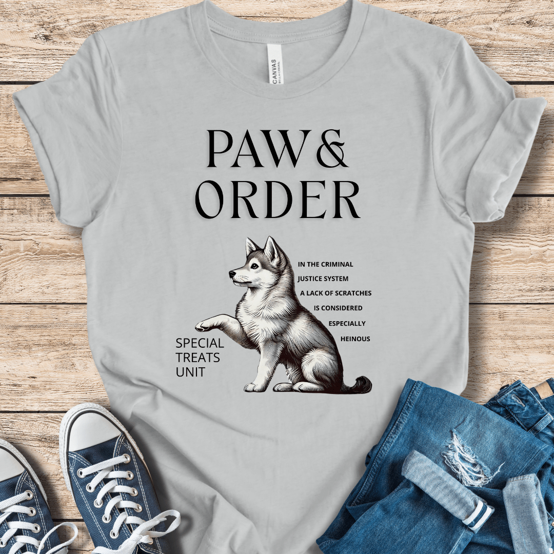 T-Shirt Silver / XS Paw & Order Funny Klee Kai T-Shirt