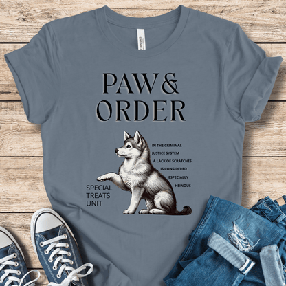 T-Shirt Steel Blue / XS Paw & Order Funny Klee Kai T-Shirt