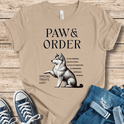 T-Shirt Tan / XS Paw & Order Funny Klee Kai T-Shirt