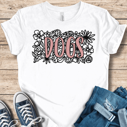 T-Shirt White / XS Paws & Petals – Floral DOGS Tee