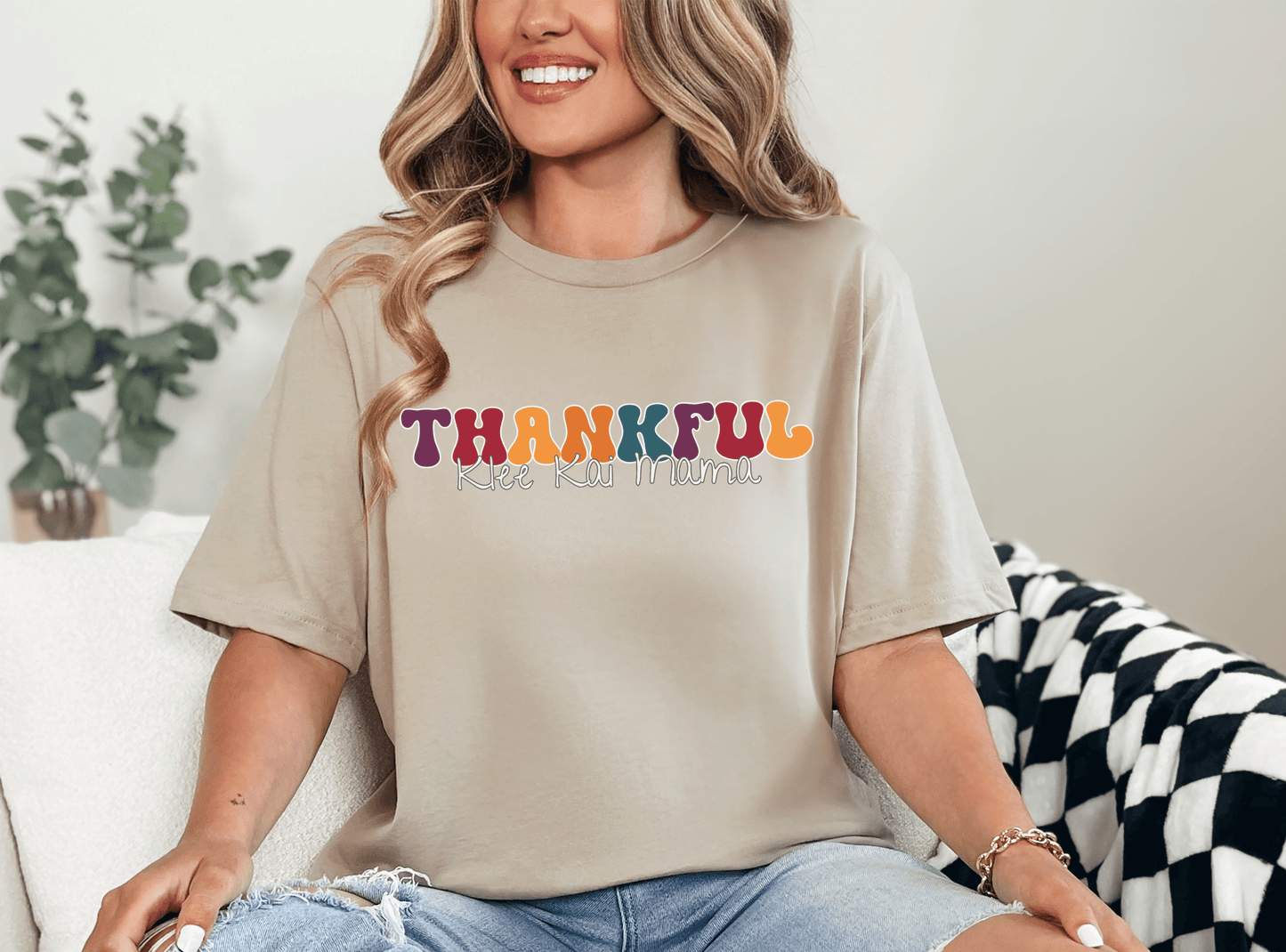 T-Shirt Tan / XS Thankful Klee Kai Mama Style Tee