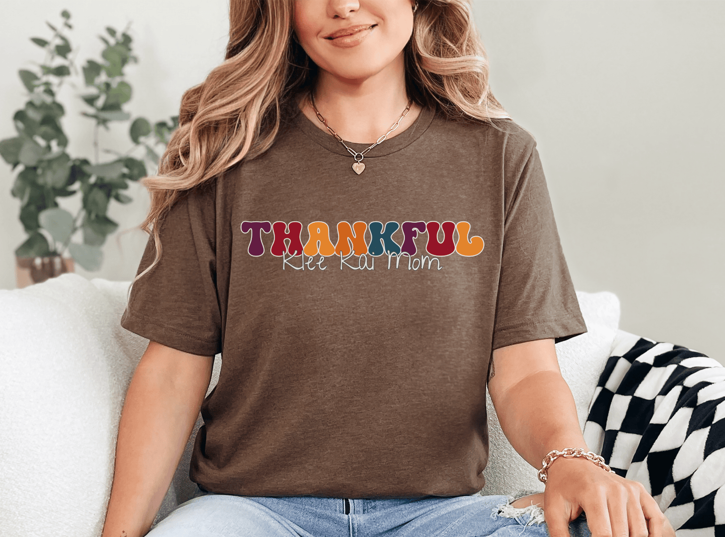 T-Shirt Heather Brown / XS Thankful Klee Kai Mom Style Tee