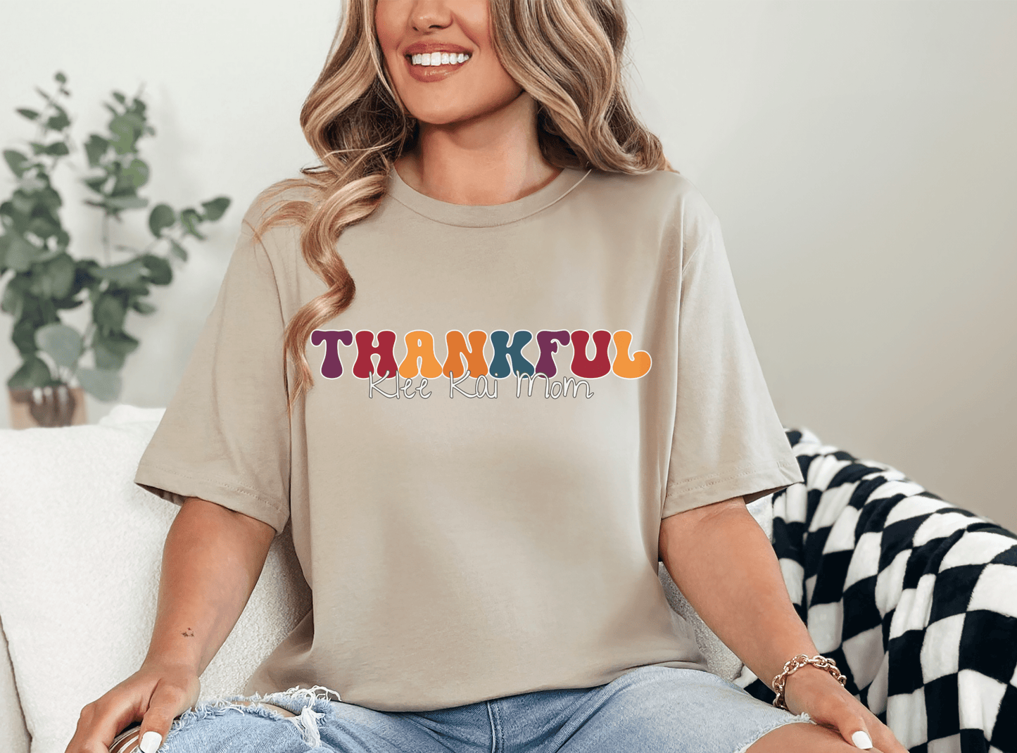 T-Shirt Tan / XS Thankful Klee Kai Mom Style Tee