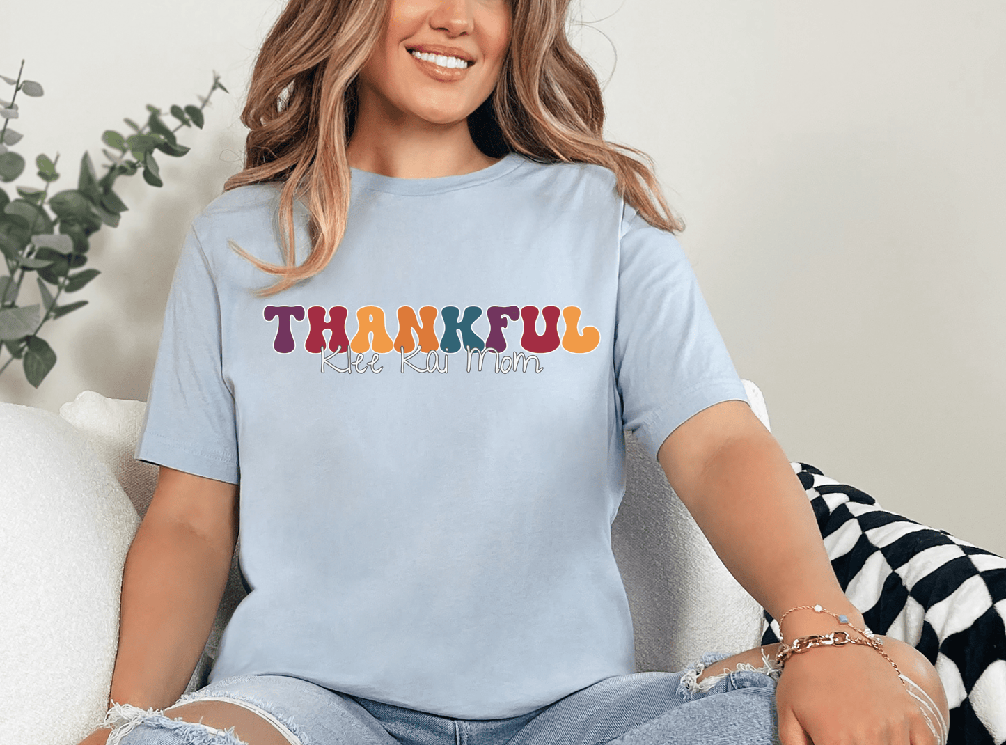 T-Shirt Light Blue / XS Thankful Klee Kai Mom Style Tee