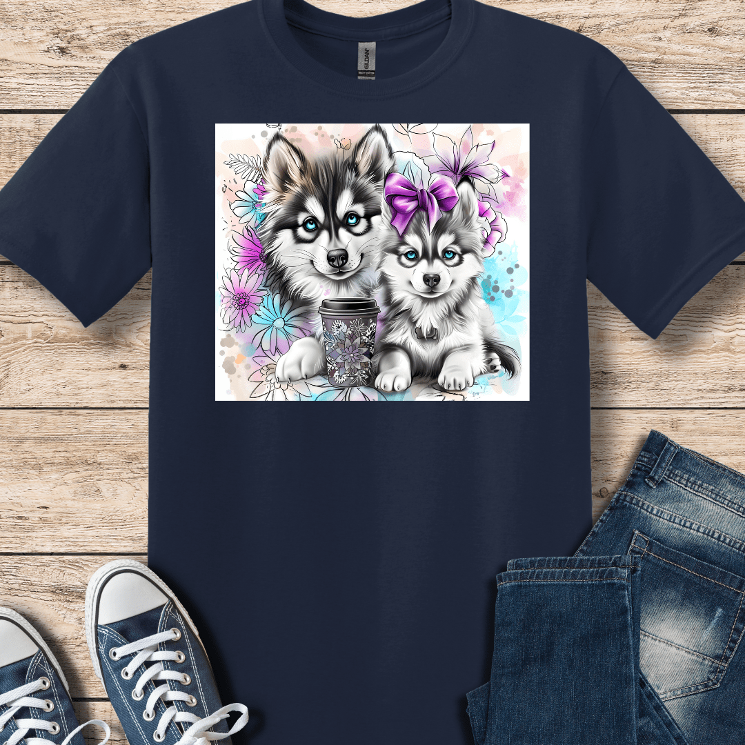 T-Shirt Watercolor Klee Kai Pups T-shirt