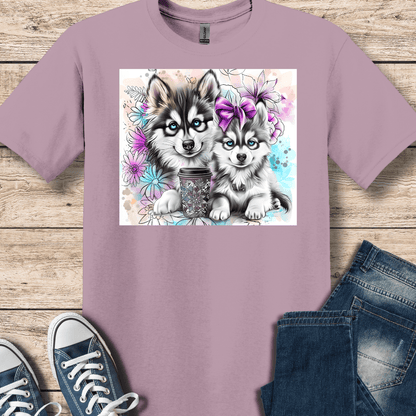 T-Shirt Paragon / S Watercolor Klee Kai Pups T-shirt